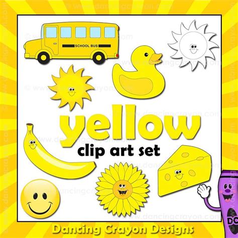 Yellow Clip Art Things That Are Yellow Color Color Activities