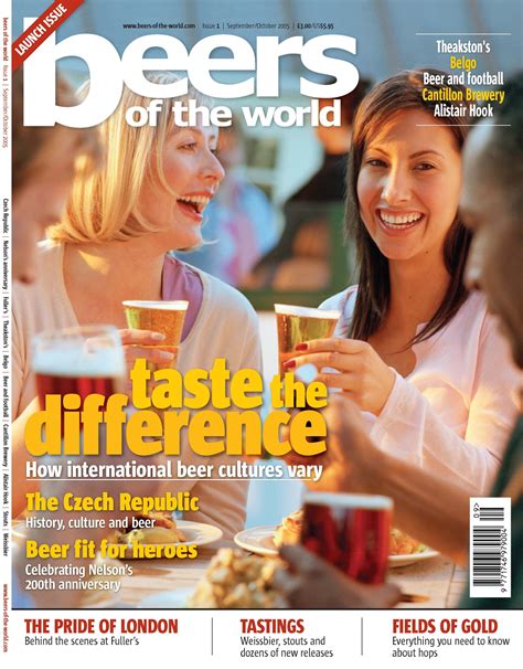 The Cover Of Beers Of The World Magazine Featuring Two Women Drinking