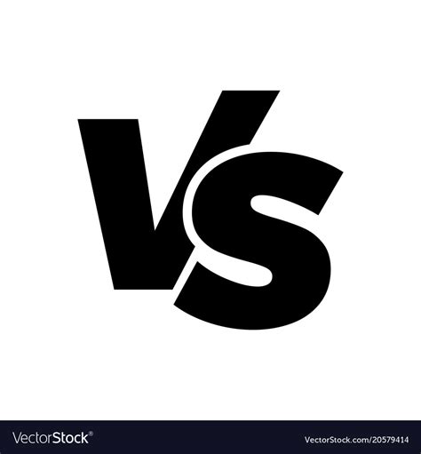 Vs Versus Letters Logo Icon Royalty Free Vector Image