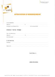 Bobine Du Sud R El Attestation Hebergement A Imprimer Somme Dargent