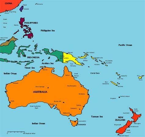 East Asia Oceania Map
