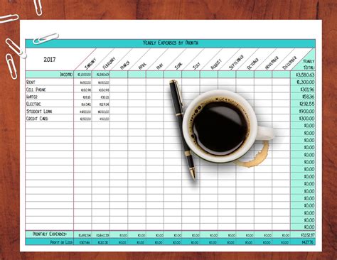 Small Business Expense Spreadsheet Template —