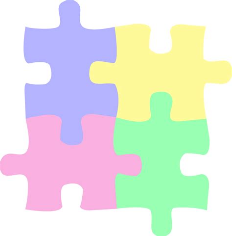 Find high quality clipart jigsaw puzzle pieces, all png clipart images with transparent backgroud can be download for free! Four Pastel Colored Puzzle Pieces - Free Clip Art
