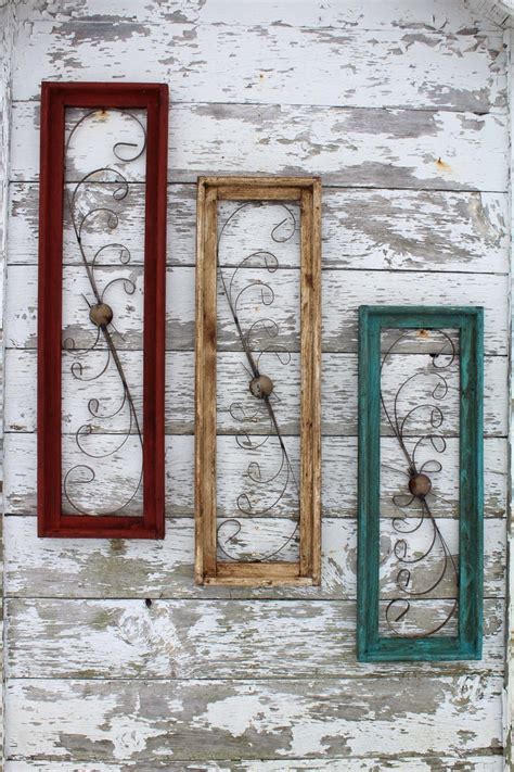 Vintage Wooden Rectangle Wall Decor Hanging Wood Frames In