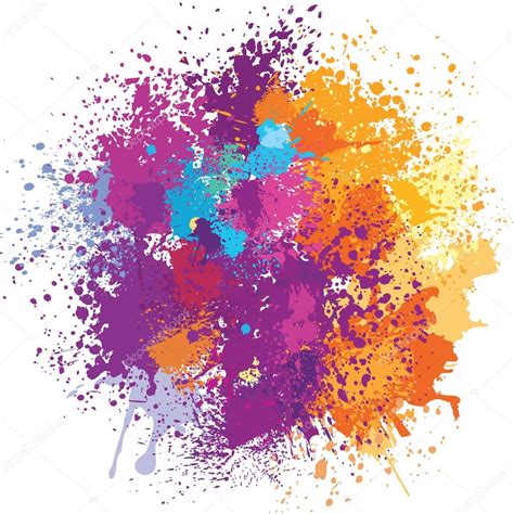 Color Background Of Paint Splashes Stock Vector Image By ©wikki33 98876828
