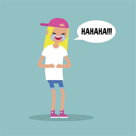 Cartoon Of Woman Laughing Hysterically Illustrations Royalty Free