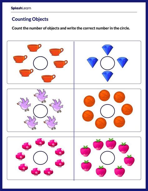 Count Using Objects Math Worksheets Splashlearn