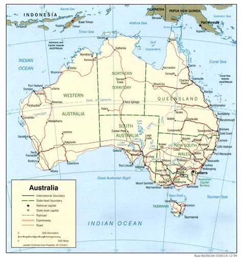 map of countries australia