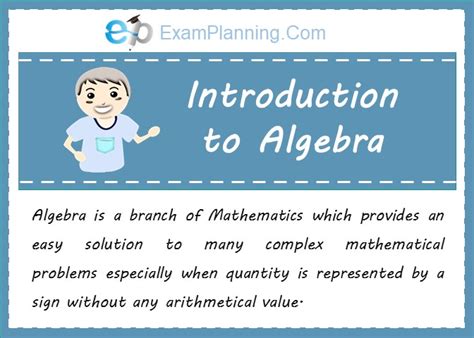 Introduction To Algebra Examplanning