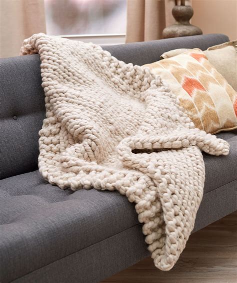 Free Chunky Knitted Blanket Patterns Make A Cozy Throw To Snuggle Into During Chilly Evenings On