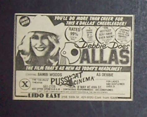 Debbie Does Dallas Pussycat Cinema Final Week X Rated Movie Ad