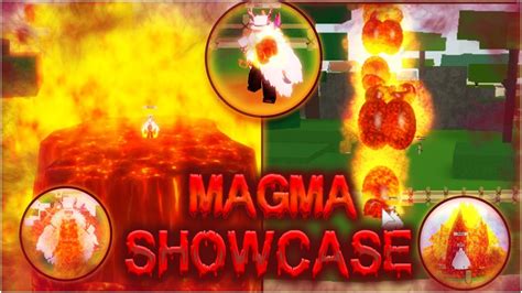 Magma Showcase Roblox Ro Piece Update Youtube