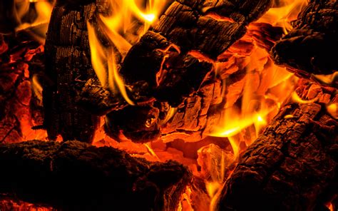Download Wallpaper 3840x2400 Fire Embers Flame Bonfire