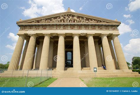 Front View Of The Parthenon In Centennial Park Nashville Tn Editorial