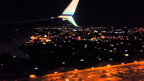 Night Time Landing Into Los Angeles California Lax Youtube