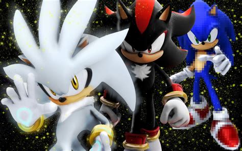 They also unlock a secret power each on the way. sonic shadow silver - Sonic, Shadow, and Silver Wallpaper ...
