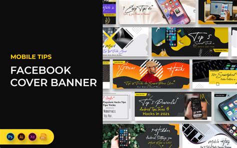 Mobile Tips Facebook Cover Banners 253721 Templatemonster