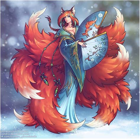 Kitsune With Fans By Candra On Deviantart Kitsune Art Online Art