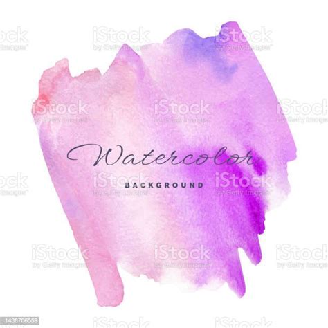 Lilac Watercolor Stain Isolated Background Stock Illustration