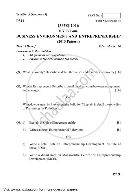 Acces pdf concept paper sample. Business Environment and Entrepreneurship 2017-2018 Bachelor of Commerce (B.Com) 1st Year ...