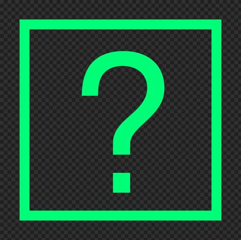Square Green Question Mark Icon Free Png Citypng