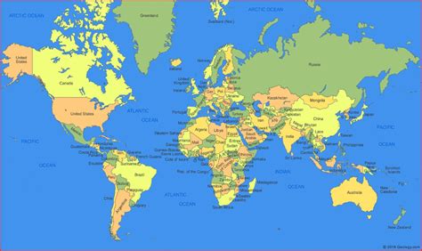 Updated Map Of The World