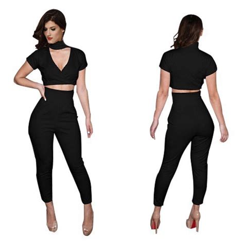 2014 New Fashion Summer 2 Piece Outfits Lady Exquisite Bodycon Strechy Crop Top Black And White