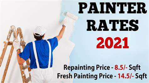 Painter Rates 2021 Estimate Cost Of Painting Works Per Sqft Youtube