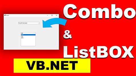 How To Implement List Box And Combobox In Vb Net Listbox Combobox