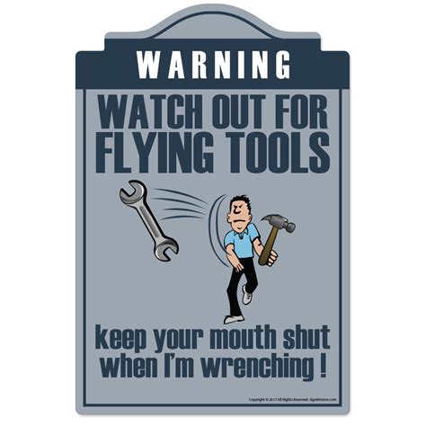 Flying Tools Decal Funny Home Décor Garage Wall Lover Plastic Gag