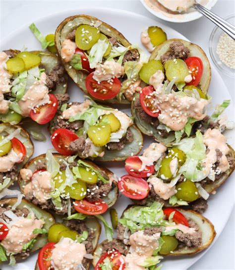 Health.com is part of the meredith health group. Big Mac Potato Skins with Special Sauce | Recipe (With images) | Potato skins, Healthy ...
