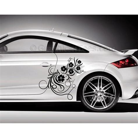 We are creating many vector designs in our studio (bsgstudio). Audi TT Car Sticker, Side Decal, Flower Car Sticker, Girly ...