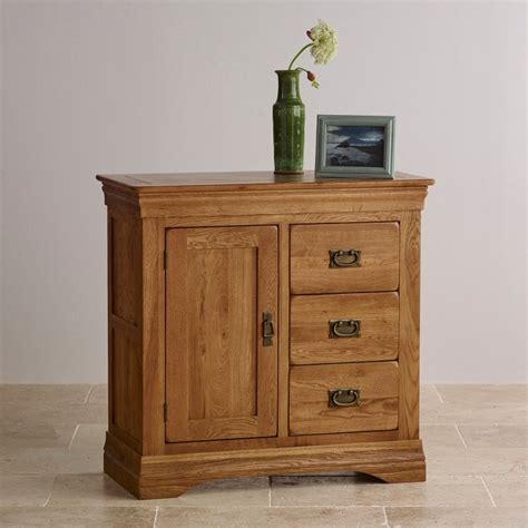 French Rustic Solid Oak Storage Cabinet Woods Furniture