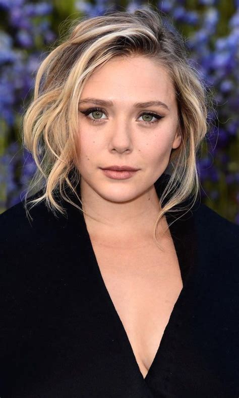 Beauty Close Up Get Elizabeth Olsens Cat Eye And Tousled Updo Look