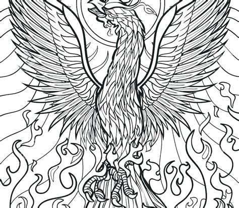 Phoenix Bird Coloring Pages At Free Printable