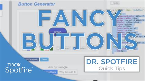 Create Fancy And Stylish Buttons In Spotfire Youtube