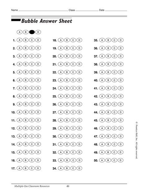 Answer Sheet Generator 2020 2021 Fill And Sign Printable Template