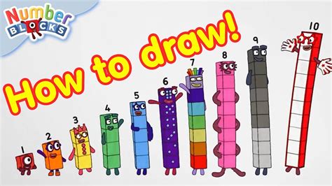 How To Draw The Numberblocks Learn To Count 1 To 10 Numberblocks Youtube