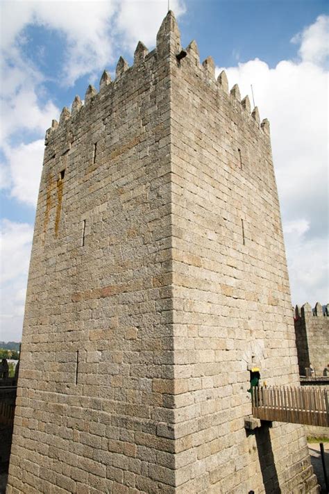 Castelo De Guimaraes Castle Most Famous Castle In Portugal Stock Image