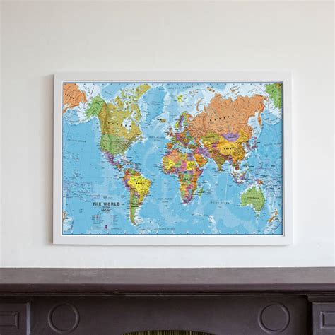 Framed Map Of The World By Maps International