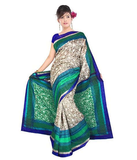 Jiya Multicoloured Bhagalpuri Silk Saree Buy Jiya Multicoloured Bhagalpuri Silk Saree Online