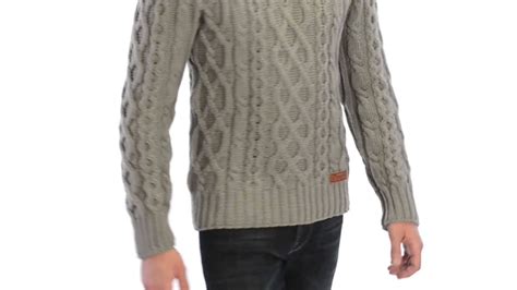 Peregrine By Jg Glover Fisherman Sweater Merino Wool Zip Neck For