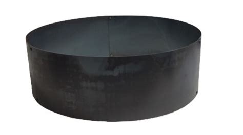 Custom made rolled fire pit ring with stars, trees, and crescent moon cutouts around the perimeter. 48" Solid 4 Piece Fire Ring - Transitional - Fire Pits ...