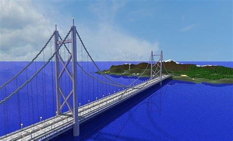 Minecraft Mega Building Mega Bridge 850 M Long Minecraft Project