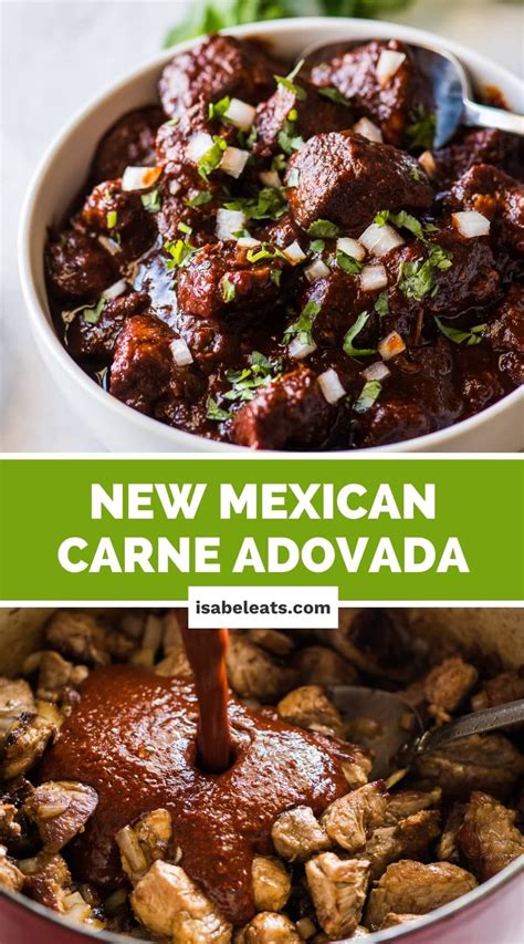 mexican carne adovada in a bowl with spoon