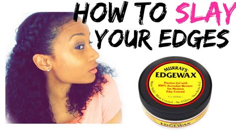 How To Slick And Lay Your Edges Murrays Edge Wax Youtube