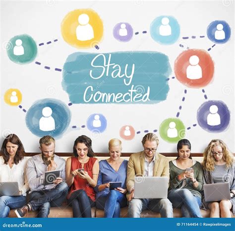Stay Connected Communication Networking Internet Concept Stock Photo