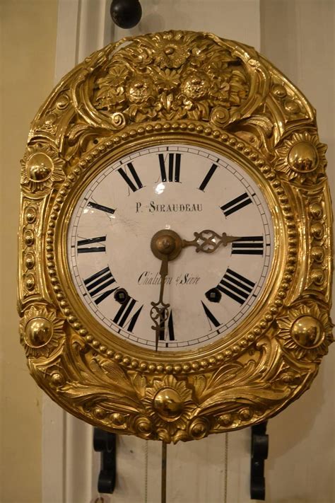 Antique 19th Century French Brass Wag On The Wall Clock At 1stdibs