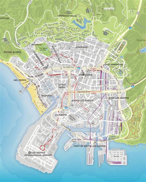 Gta V Map With Street Names Maps Database Source D