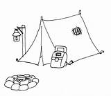 Tent Camping Coloring Drawing Scene Clipart Mountain Getdrawings Printable Getcolorings sketch template